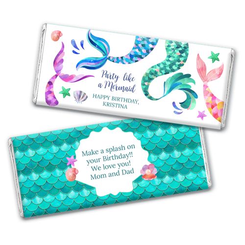 Personalized Mermaid Birthday Chocolate Bar - Mermaid Tails