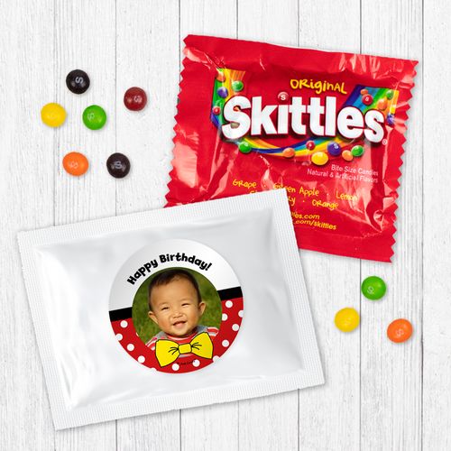 Personalized First Birthday Mickey Mouse Photo - Skittles