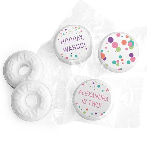Personalized Colorful Splatter Birthday Life Savers Mints