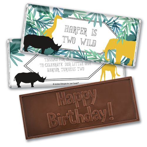 Personalized Birthday Wandering Wild Things Embossed Chocolate Bar