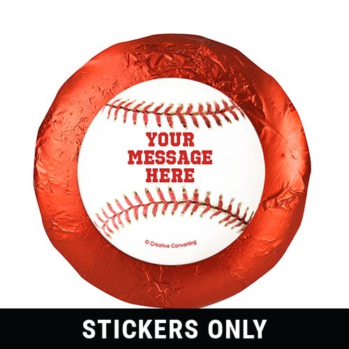 Baseball Personalized 1.25" Stickers (48 Stickers)