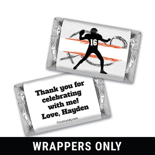 Quarterback Toss Personalized Miniature Wrappers