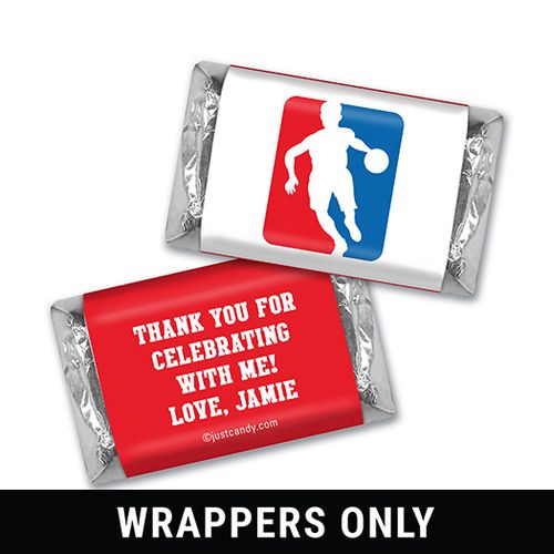 Birthday Personalized HERSHEY'S MINIATURES Wrappers Basketball NBA Logo