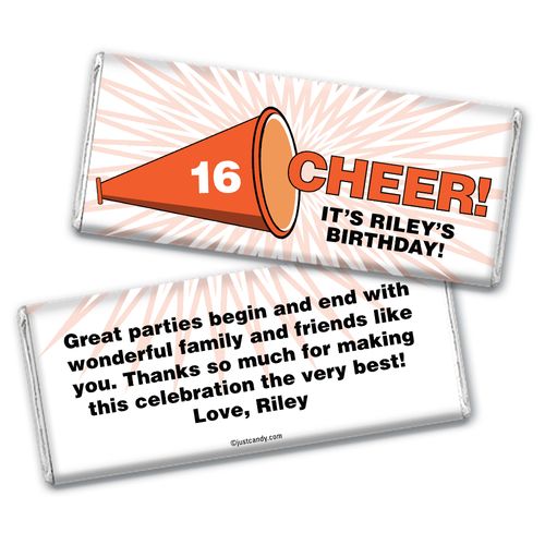 Cheer Personalized Candy Bar - Wrapper Only