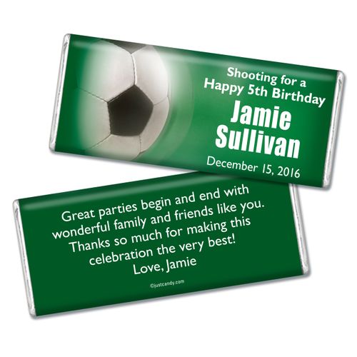 Birthday Personalized Chocolate Bar Large Soccer Ball