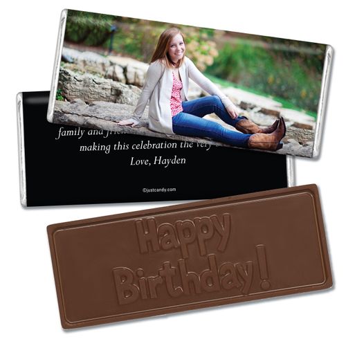 Birthday Personalized Embossed Chocolate Bar Full Photo