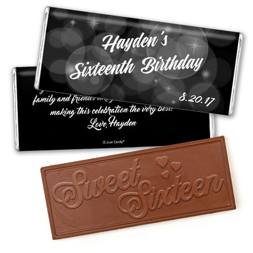 Birthday Personalized Embossed Chocolate Bar Bubbles & Dots