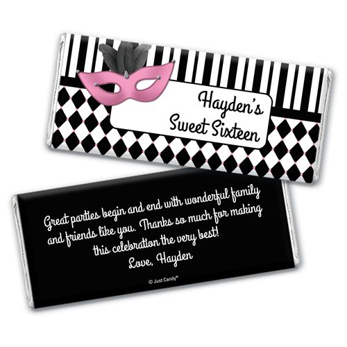 Masquerade Personalized Candy Bar - Wrapper Only