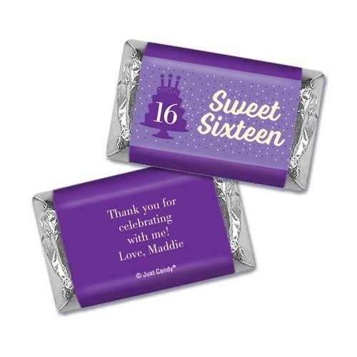 Personalized Birthday Sweet 16 Let's Celebrate Hershey's Miniatures Wrappers