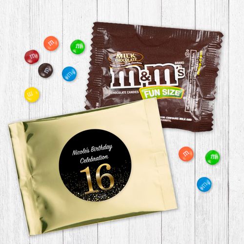 Personalized 16th Birthday Celebration - Milk Chocolate M&Ms