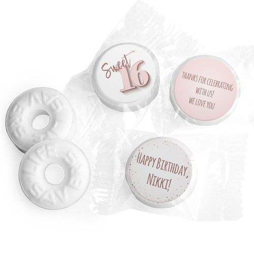 Personalized Life Savers Mints - Sweet 16 Birthday Confetti Celebration