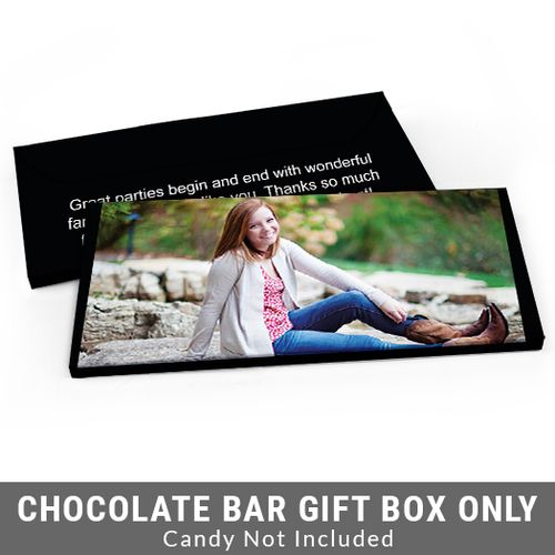 Deluxe Personalized Full Photo Sweet 16 Birthday Candy Bar Favor Box