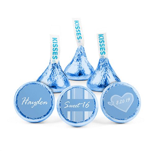 Personalized Birthday Sweet 16 Heart Pattern Hershey's Kisses