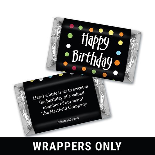 Personalized Hershey's Miniature Wrappers Only - Birthday Polka Dot