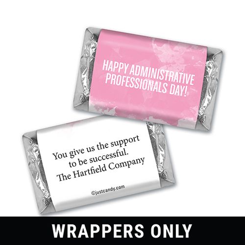 Personalized Hershey's Miniature Wrappers Only - Administrative Professionals Day Watercolor Blots