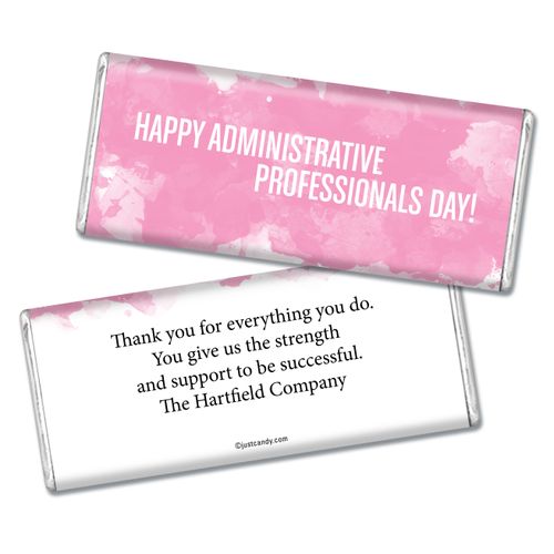 Administrative Professionals Day Personalized Chocolate Bar Watercolor Blots