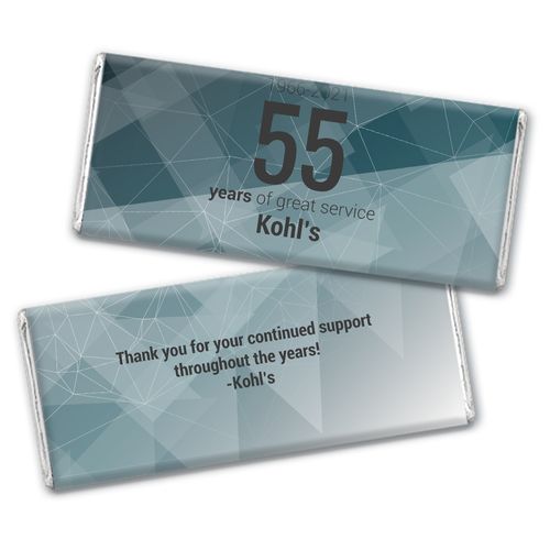 Personalized Chocolate Bar Wrappers Only - Corporate Anniversary Geometric