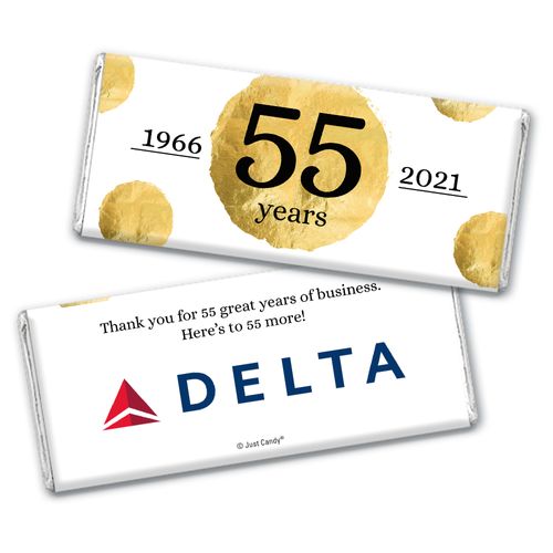 Personalized Chocolate Bar Wrappers Only - Corporate Anniversary Add Your Logo Golden Seal