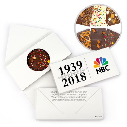 Personalized Span of Years Administrative Professionals Day Gourmet Infused Belgian Chocolate Bars (3.5oz)