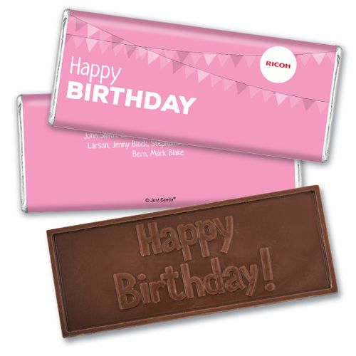 Personalized Embossed Chocolate Bar & Wrapper - Add Your Logo Birthday of the Month