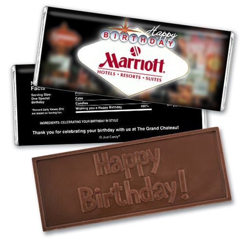Personalized Embossed Chocolate Bar & Wrapper - Birthday Add Your Logo Casino