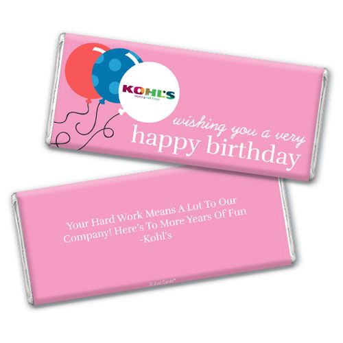 Personalized Chocolate Bar & Wrapper - Birthday Add Your Logo Balloons