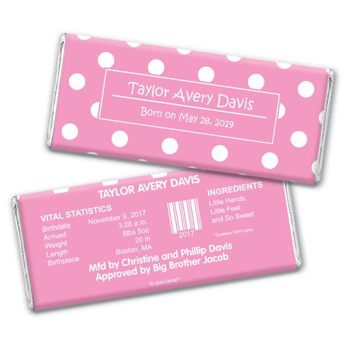 Princess Dots Personalized Candy Bar - Wrapper Only