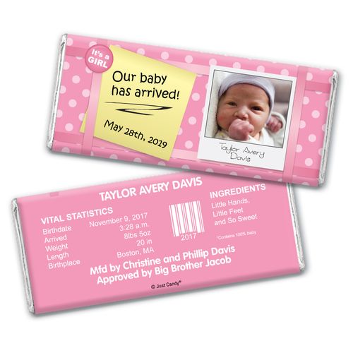 She Has Arrived Personalized Candy Bar - Wrapper Only