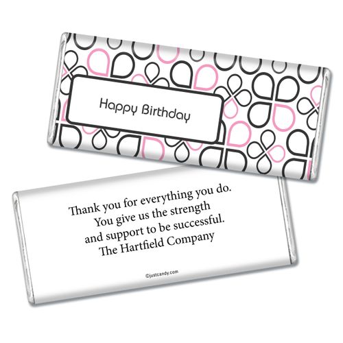 Birthday Personalized Chocolate Bar Infinity Clover Pattern