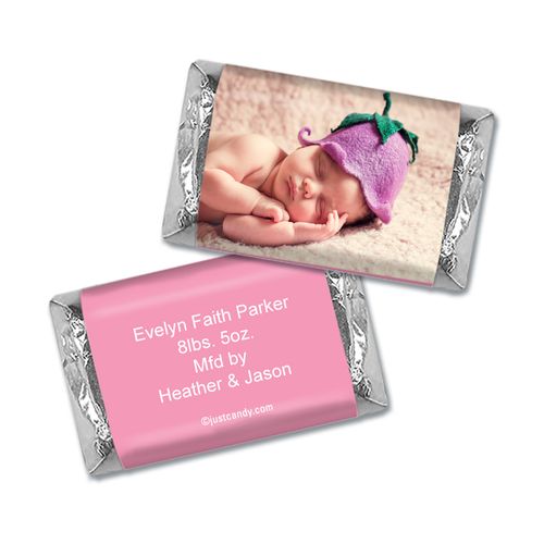 Personalized Girl Baby Announcement Mini Wrappers