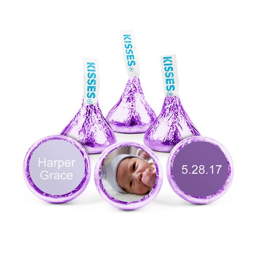 Personalized Girl Birth Announcement Add Your Photo Hershey's Kisses
