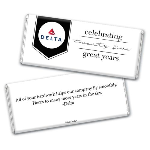 Personalized Chocolate Bar Wrappers Only - Corporate Anniversary Add Your Logo Celebration