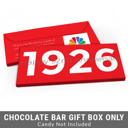 Deluxe Personalized The Beginning Corporate Anniversary Candy Bar Favor Box