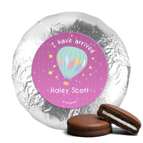 Milk Chocolate Covered Oreos - Personalized Girl Birth Announcement I Have Arrived