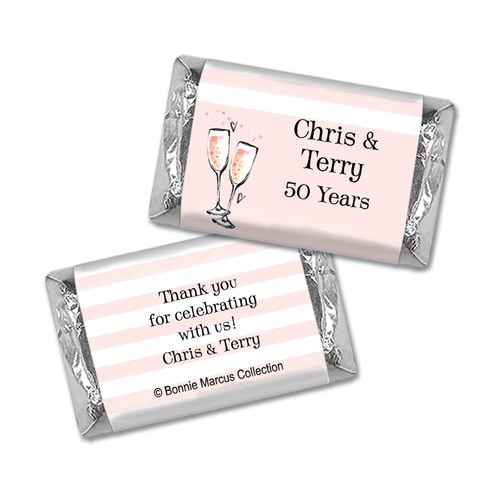 Cheers to the Years Anniversary Personalized Miniature Wrappers