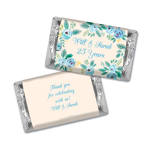Here's Something Blue Anniversary Personalized Miniature Wrappers