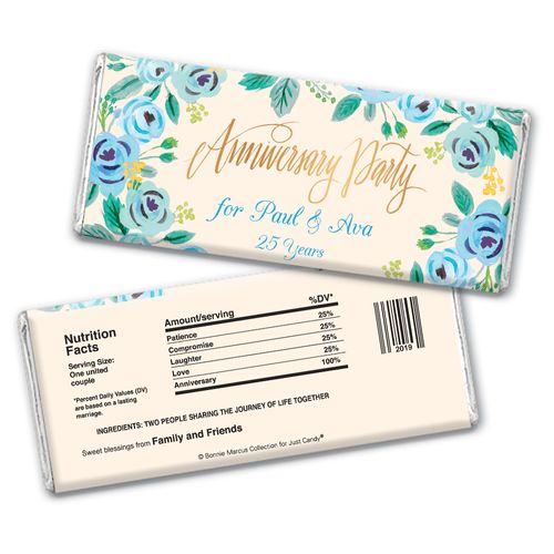 Here's Something BlueAnniversary Favors Personalized Candy Bar - Wrapper Only