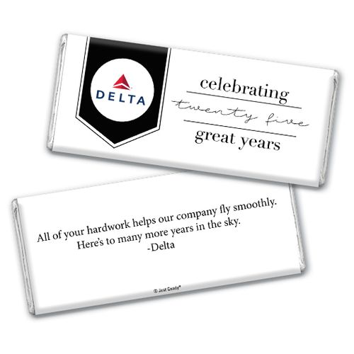 Personalized Chocolate Bar & Wrapper - Corporate Anniversary Add Your Logo Celebration