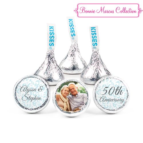 Personalized Hershey's Kisses - Anniversary Vintage Linen