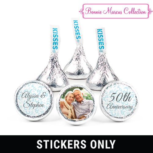 Personalized 3/4" Stickers - Bonnie Marcus Anniversary Vintage Linen (108 Stickers)