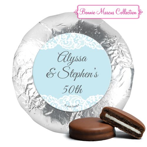 Personalized Milk Chocolate Covered Oreos - Bonnie Marcus Anniversary Lace Linen