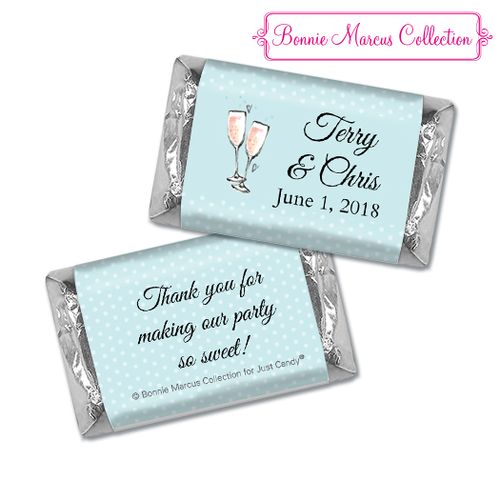 Personalized Hershey's Miniatures - Bonnie Marcus Anniversary Blue Anniversary Party Bubbly