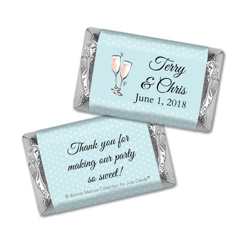 Personalized Mini Wrappers Only - Bonnie Marcus Anniversary Blue Anniversary Party Bubbly