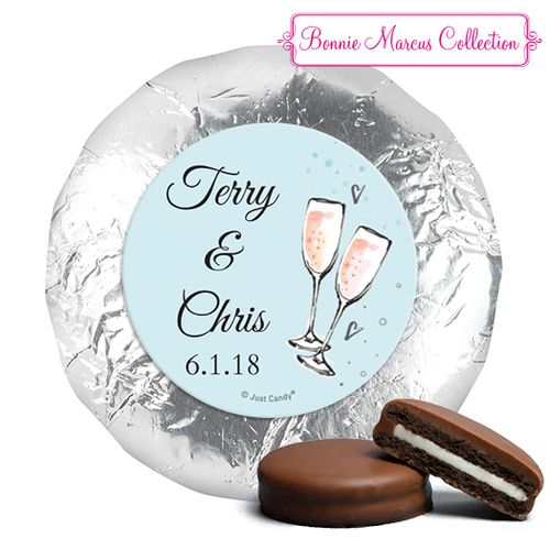 Personalized Chocolate Covered Oreos - Anniversary Bubbly Party Blue
