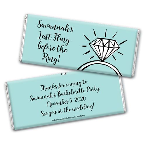 Last Fling Bachelorette Party Favors Personalized Candy Bar - Wrapper Only