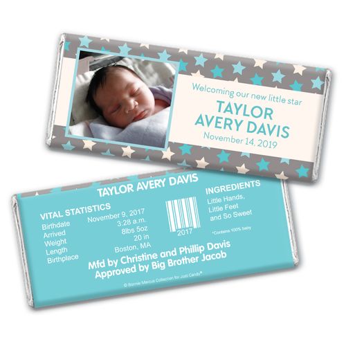 Bonnie Marcus Collection Personalized Wrapper Star Boy Birth Announcement