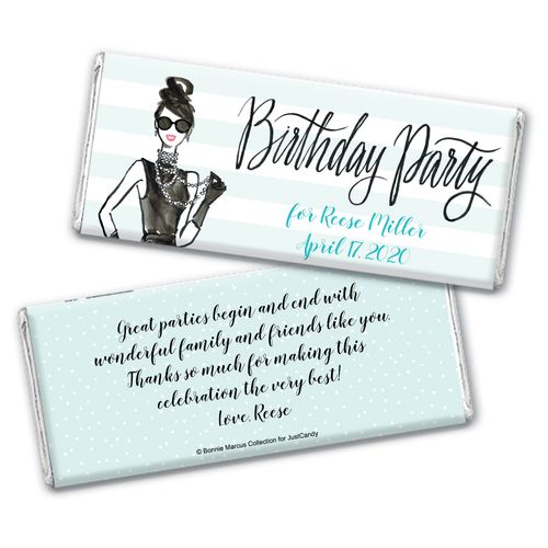 In Vogue Birthday Personalized Candy Bar - Wrapper Only