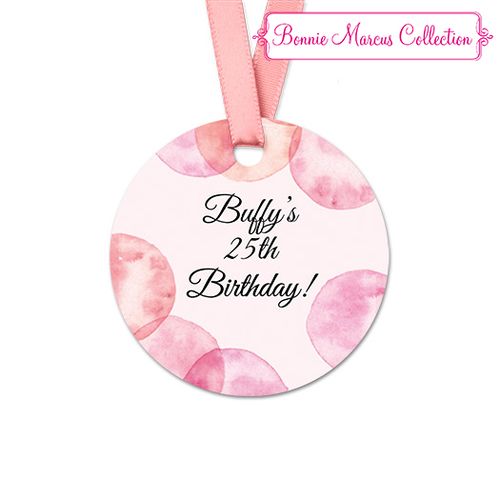 Personalized Blithe Spirit Birthday Round Favor Gift Tags (20 Pack)