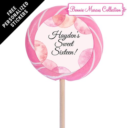 Bonnie Marcus Collection Personalized 3" Swirly Pop - Blithe Spirit Birthday (12 Pack)
