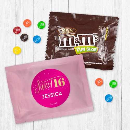 Personalized Bonnie Marcus Sweet 16 Pink - Milk Chocolate M&Ms